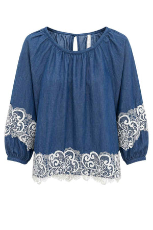 Imperial Blusa Donna con dettagli in pizzo