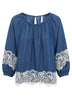 Imperial Blusa Donna con dettagli in pizzo