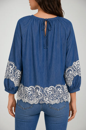 Imperial Blusa Donna con dettagli in pizzo
