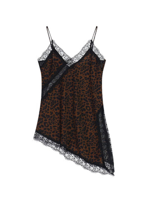 Canotta da donna Imperial in fantasia maculata con pizzo