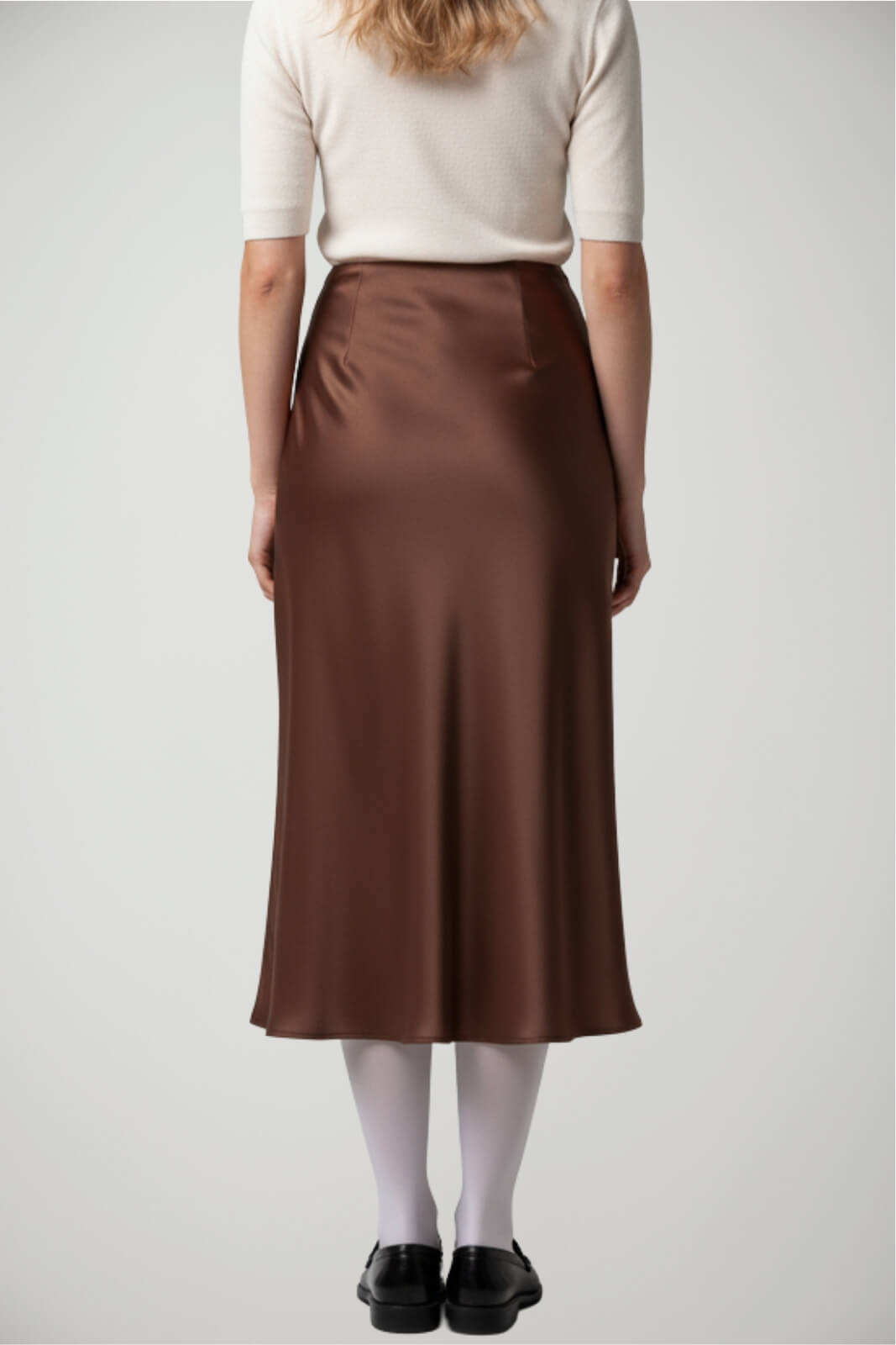 Gonna longuette Imperial in raso e vita elastica