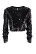 Maglia da donna Imperial crop con paillettes 