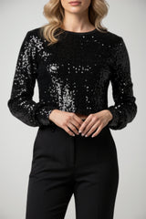 Maglia da donna Imperial crop con paillettes 