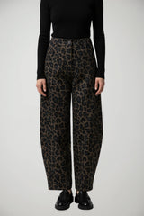 Imperial women's wide-leg trousers with animal print