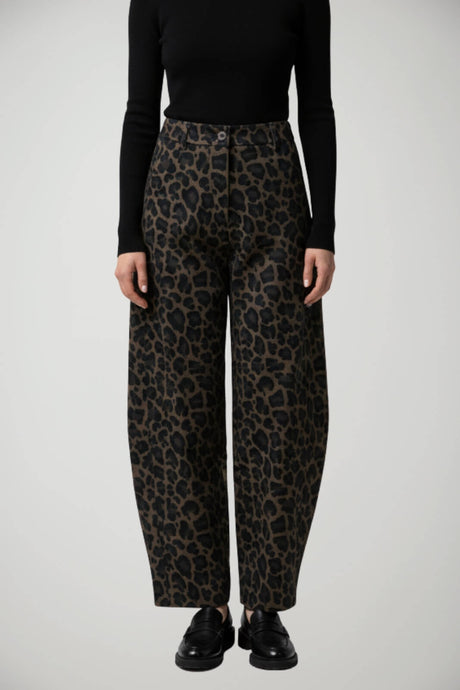 Imperial women's wide-leg trousers with animal print