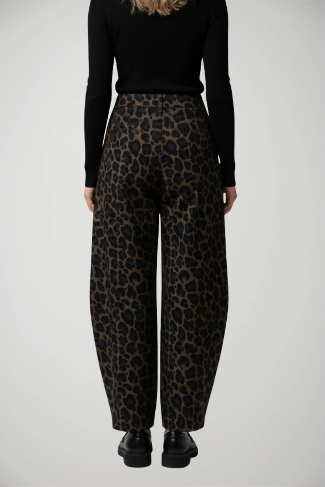 Imperial women's wide-leg trousers with animal print