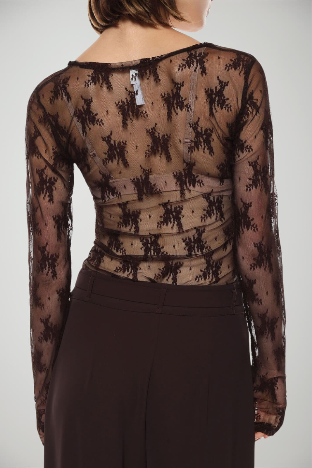 T-shirt da donna Imperial a maniche lunghe in pizzo