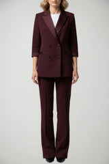 Tailleur da donna Imperial doppiopetto con dettagli in raso