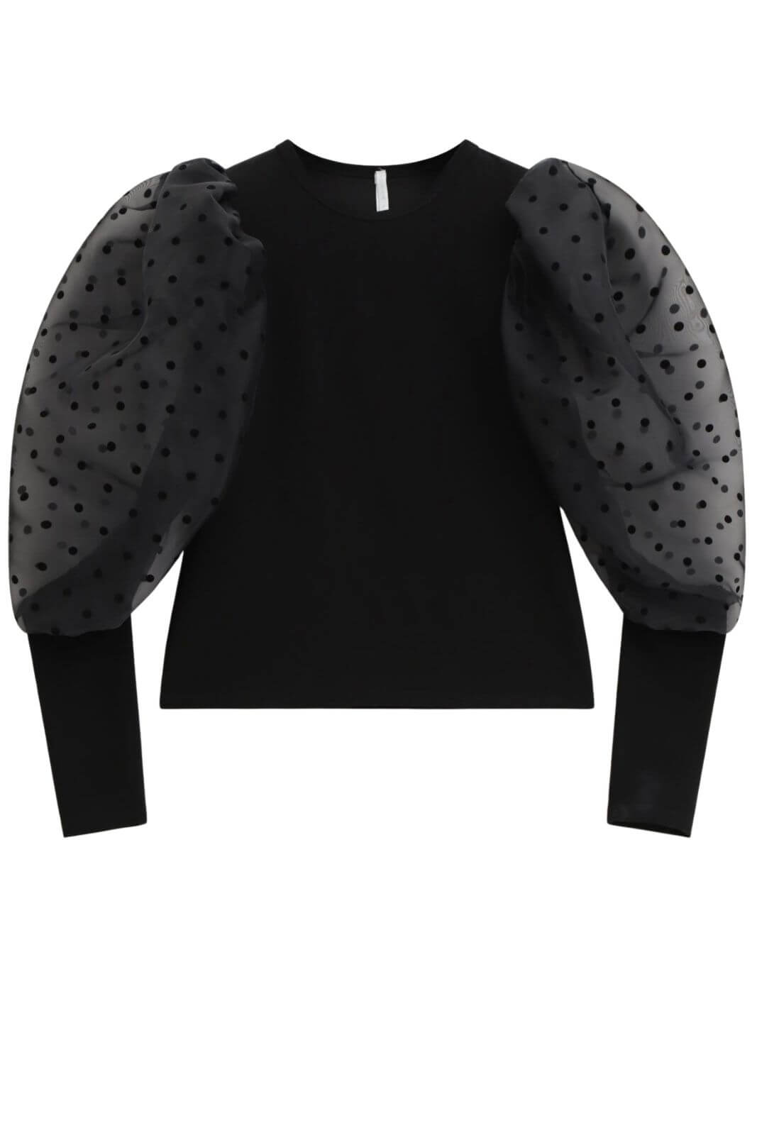 Imperial T-shirt Donna con maniche in tulle a pois