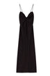 Imperial Abito Donna Lungo Bretelle Nero Fronte