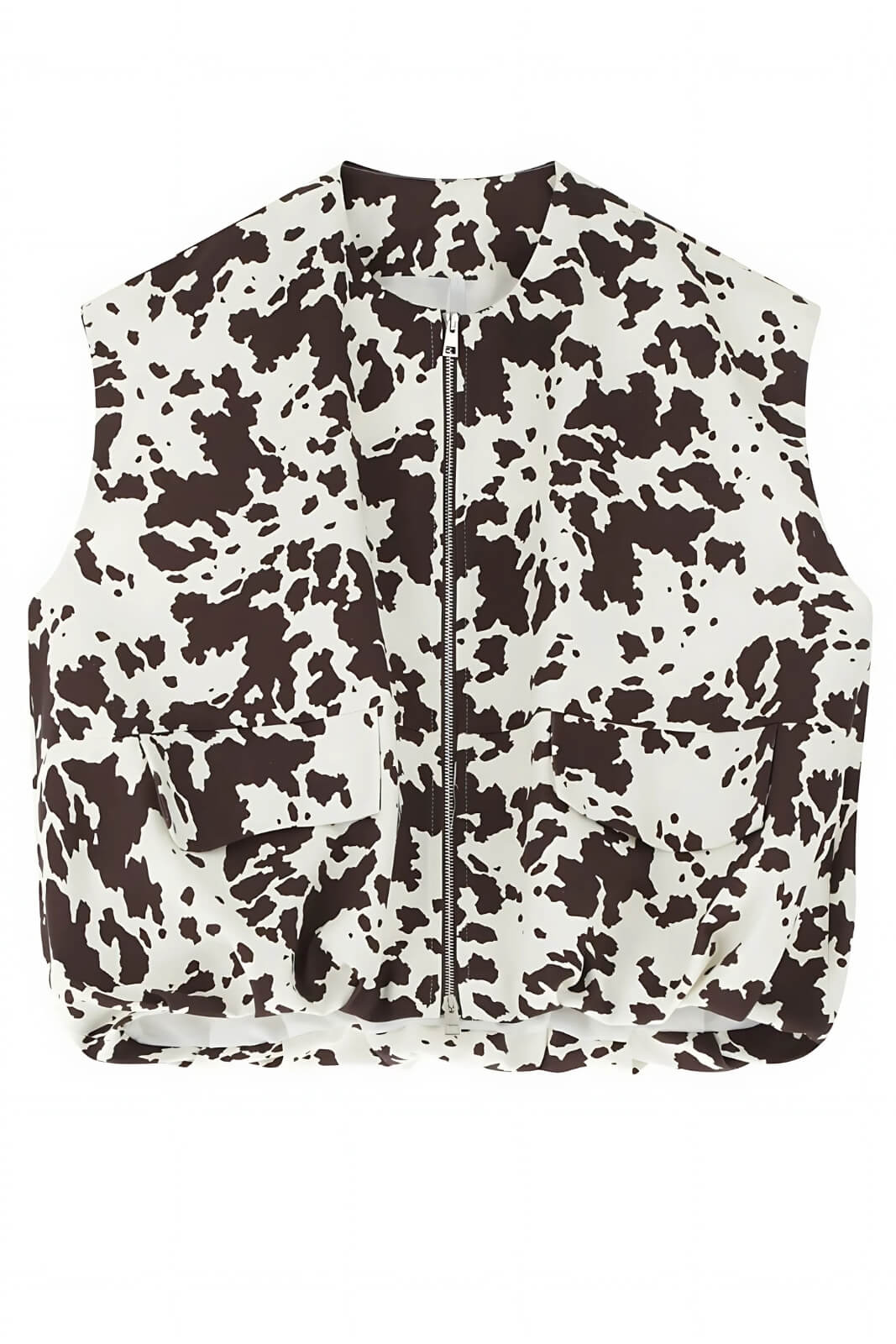 Imperial Gilet Donna Zip Animalier Fronte
