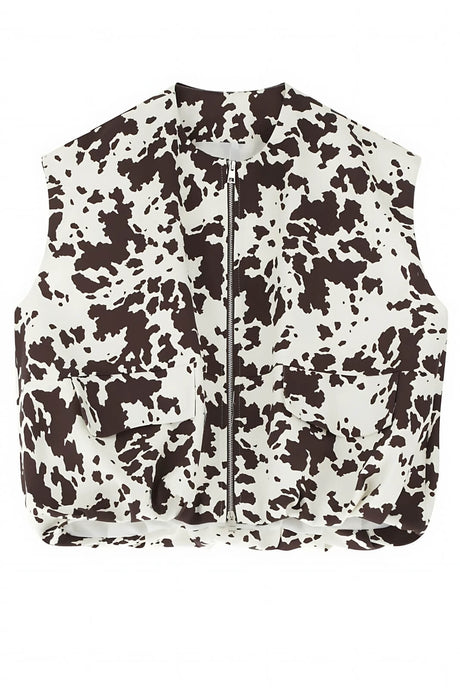 Imperial Gilet Donna Zip Animalier Fronte