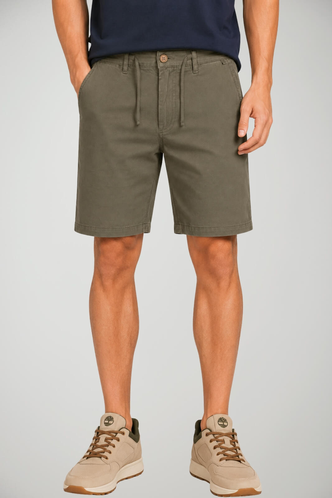 Impure Bermuda uomo Chino con Coulisse in Misto Lino