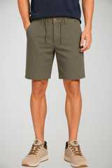 Impure Bermuda uomo Chino con Coulisse in Misto Lino