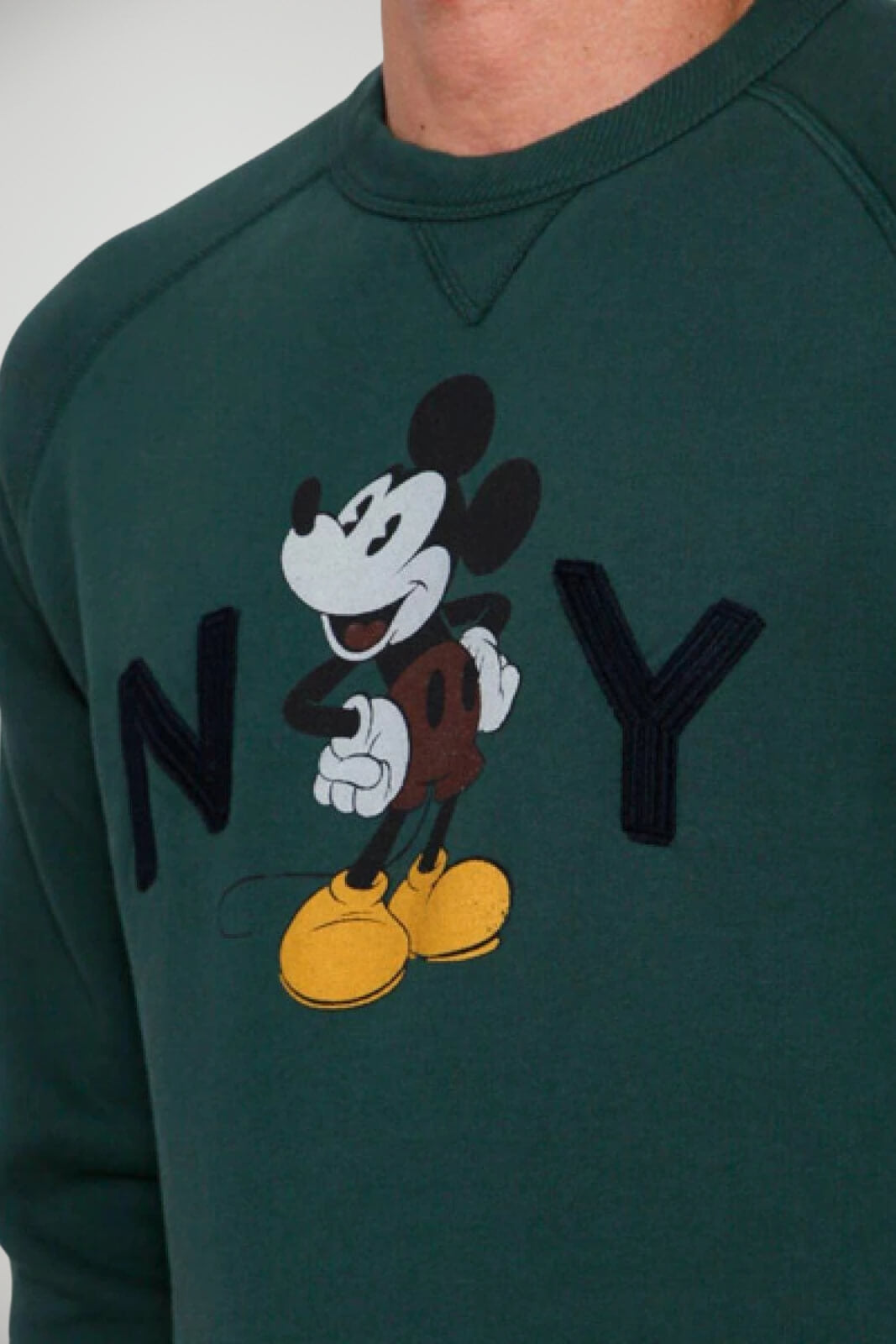 Felpa da uomo In the box a girocollo con stampa Mickey Mouse dettaglio