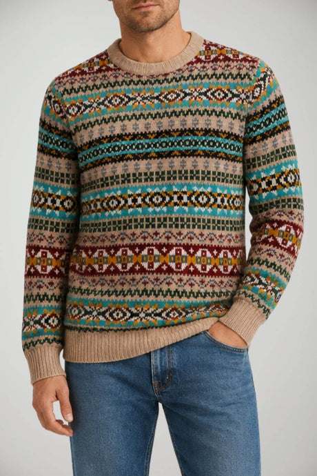 In the box Maglia Uomo con Fantasia Jacquard
