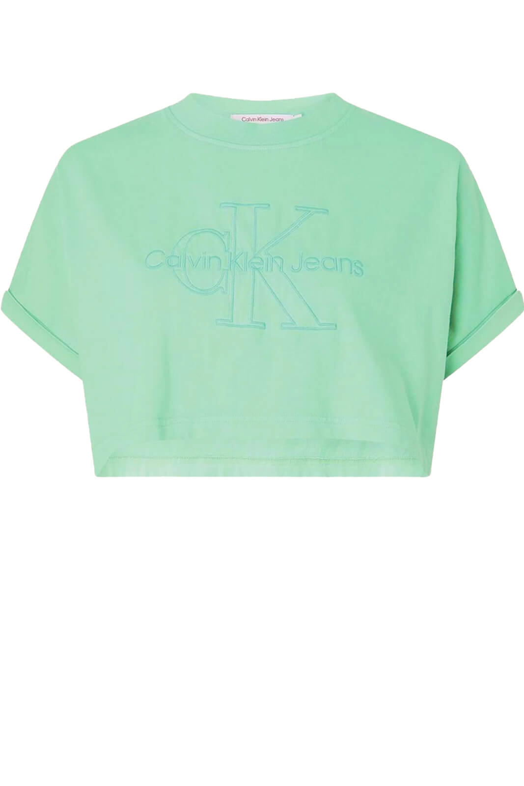 Calvin Klein Cropped Women's T-Shirt with CK monogram