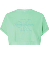 Calvin Klein Cropped Women's T-Shirt with CK monogram