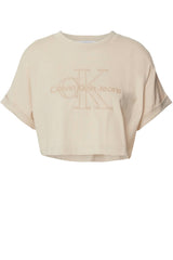 Calvin Klein Cropped Women's T-Shirt with CK monogram