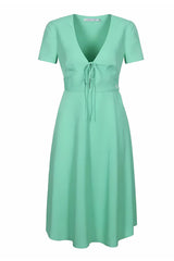 Vestido con cuello en V de Calvin Klein para mujer