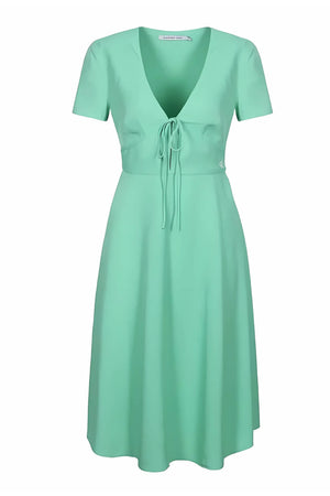Vestido con cuello en V de Calvin Klein para mujer