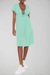Vestido con cuello en V de Calvin Klein para mujer