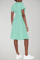 Vestido con cuello en V de Calvin Klein para mujer