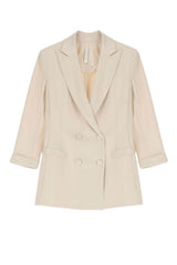 Imperial women's jacket with double-breasted closure and satin details