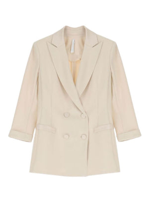 Imperial women's jacket with double-breasted closure and satin details