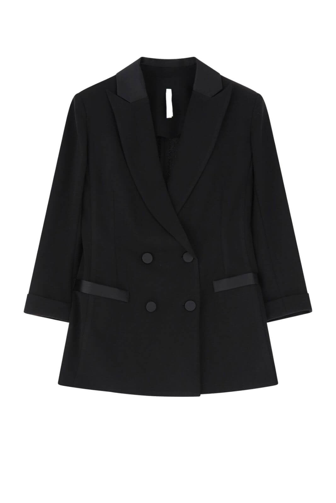 Imperial women's jacket with double-breasted closure and satin details