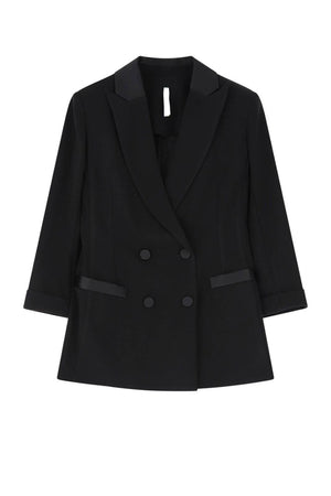 Imperial women's jacket with double-breasted closure and satin details