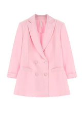 Imperial women's jacket with double-breasted closure and satin details