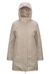 Parka da donna K-Way con cappuccio fronte nude