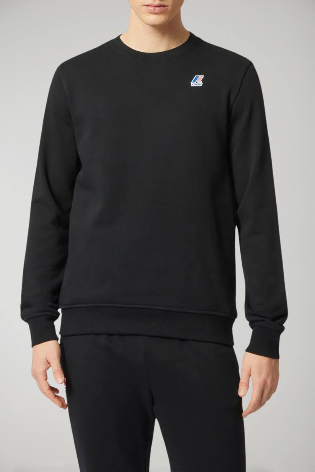 K Way men's sweatshirt LE VRAI AUGUSTE POLY COTTON