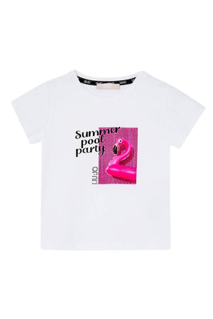Camiseta Liu Jo para niña FIESTA EN LA PISCINA DE VERANO