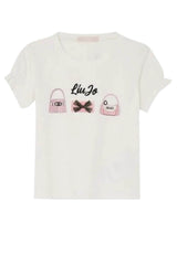 Liu Jo girls' T-shirt with bag print