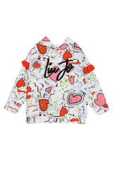 Sudadera Liu Jo para niña con estampado de corazones