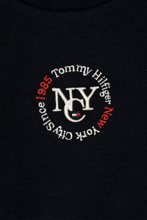 Tommy Hilfiger Felpa Bambina crop con monogramma