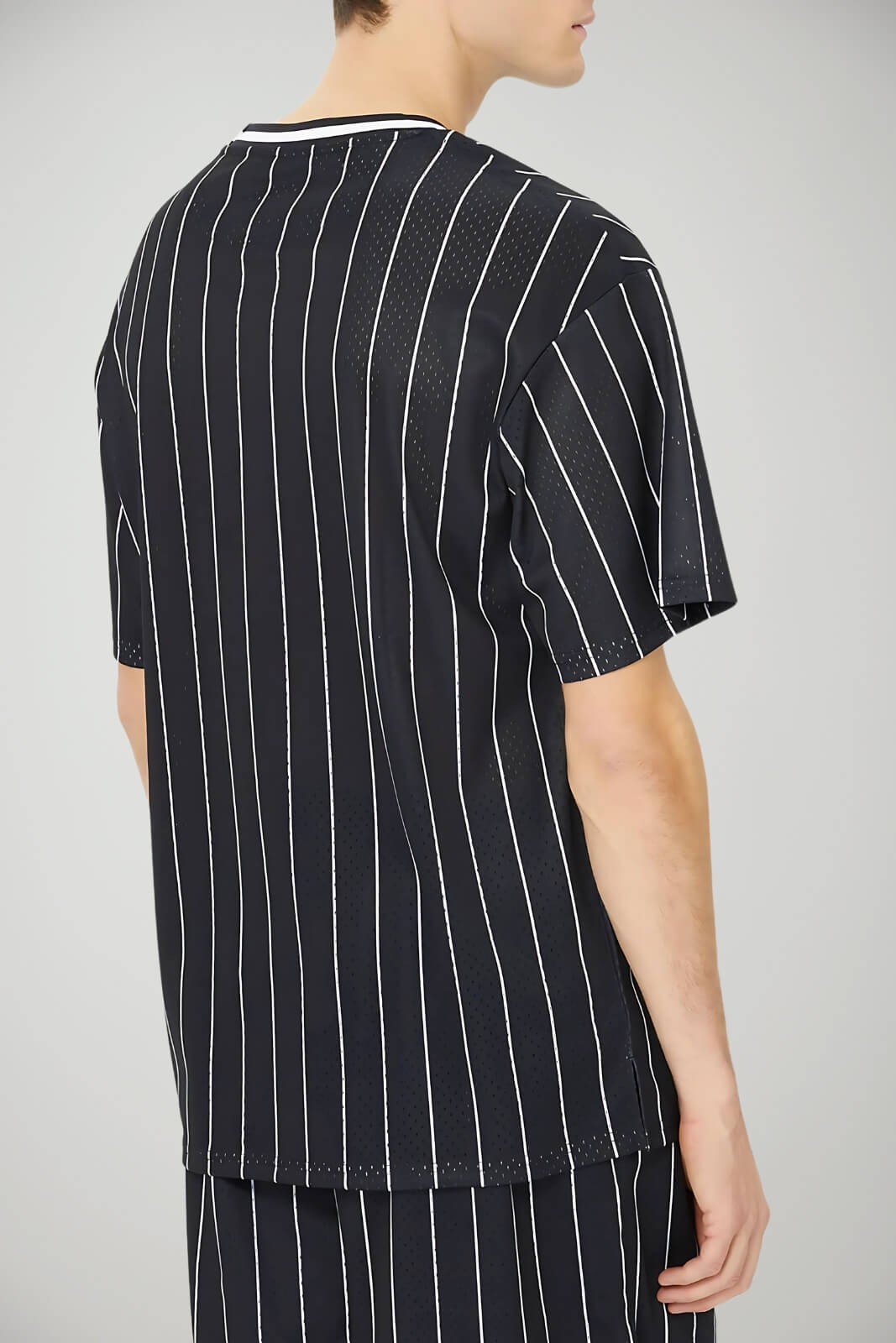 Karl Kani Men's T-Shirt CHEST VARSITY PINSTRIPE MESH TEE