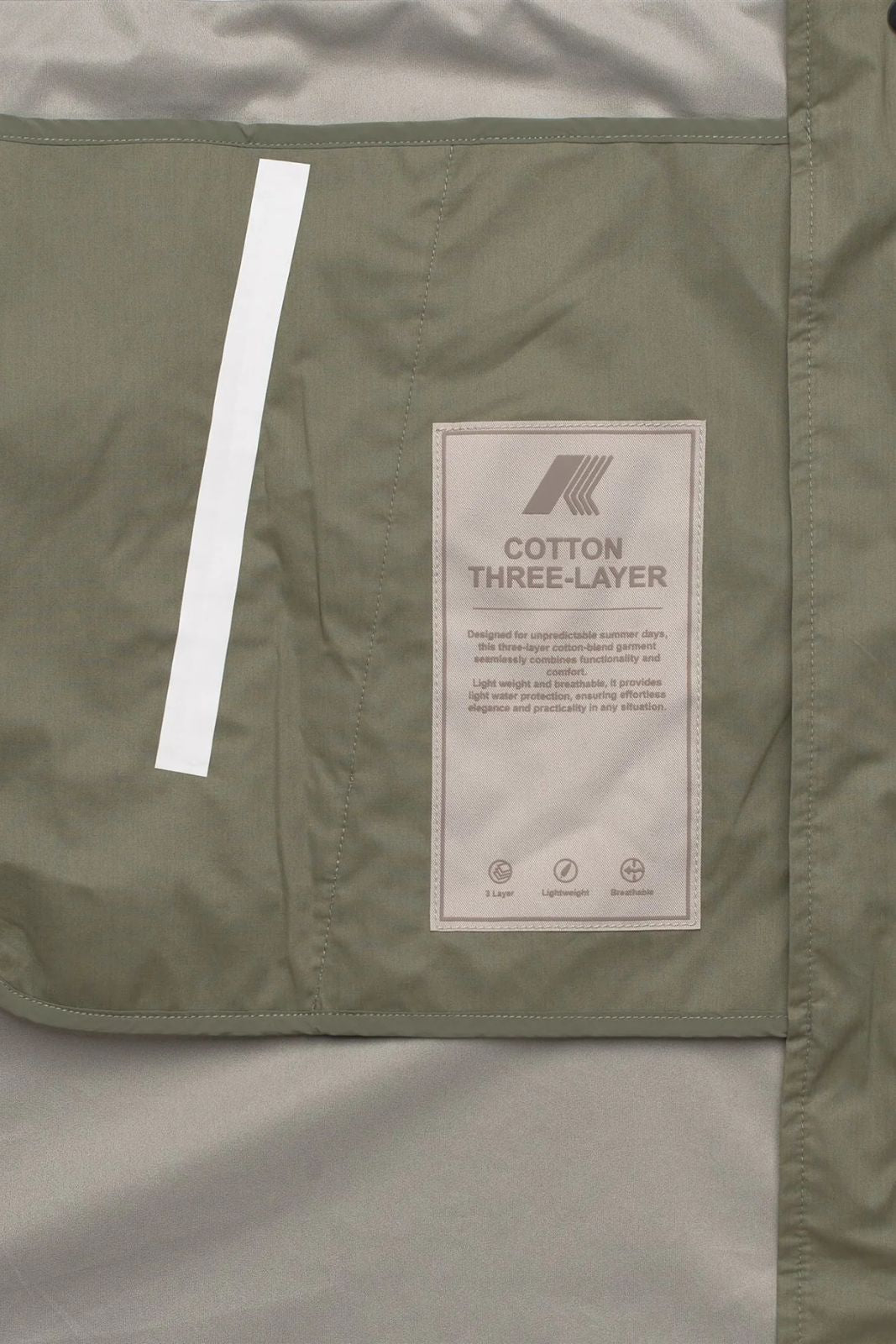 K Way Impermeabile Donna Barbrein Cotton 3 Layers AF