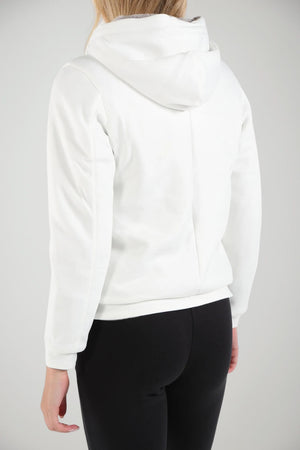 K-Way Felpa Donna Deva Light Spacer Fur reversibile / Bianco-Grigio