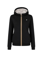 K-Way Felpa Donna Deva Light Spacer Fur reversibile / Nero-Grigio