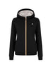 K-Way Felpa Donna Deva Light Spacer Fur reversibile / Nero-Grigio