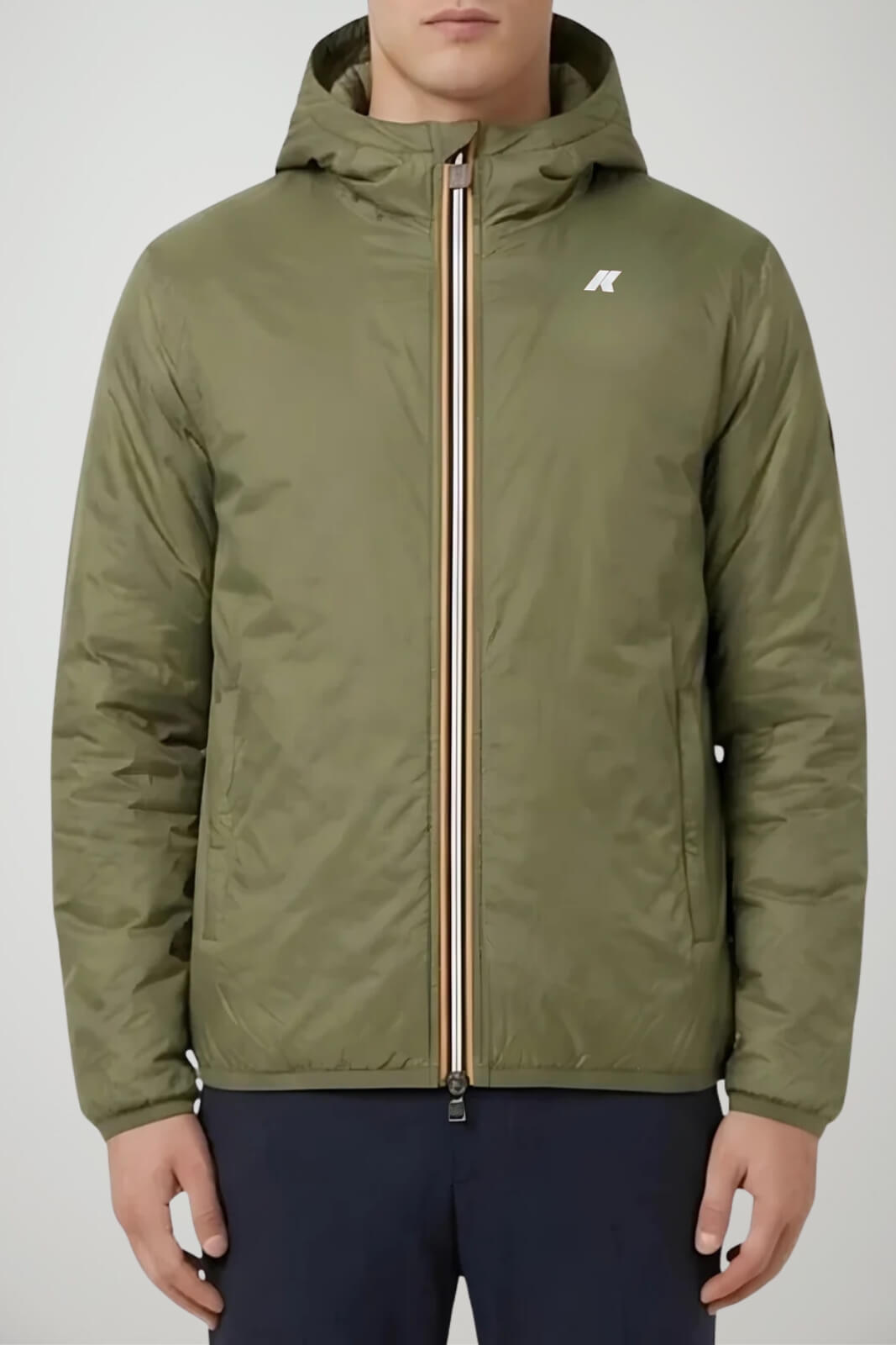 K-Way Felpa Uomo Jack Spacer Double reversibile / Rosso-Army