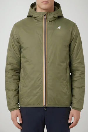 K-Way Felpa Uomo Jack Spacer Double reversibile / Rosso-Army