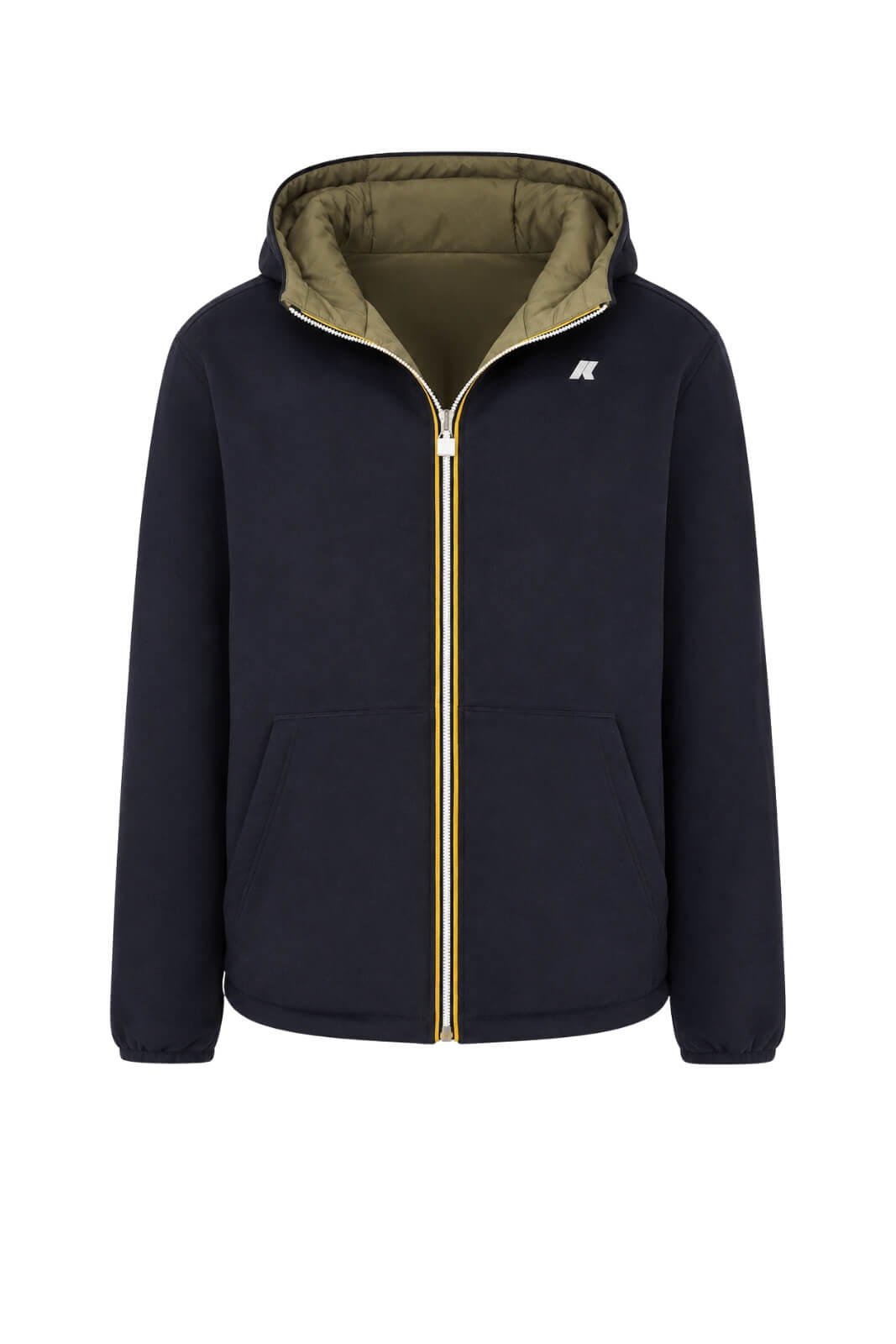 K-Way Felpa Uomo Jack Spacer Double reversibile / Navy-Army