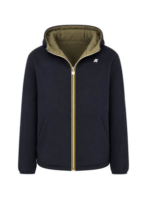 K-Way Felpa Uomo Jack Spacer Double reversibile / Navy-Army