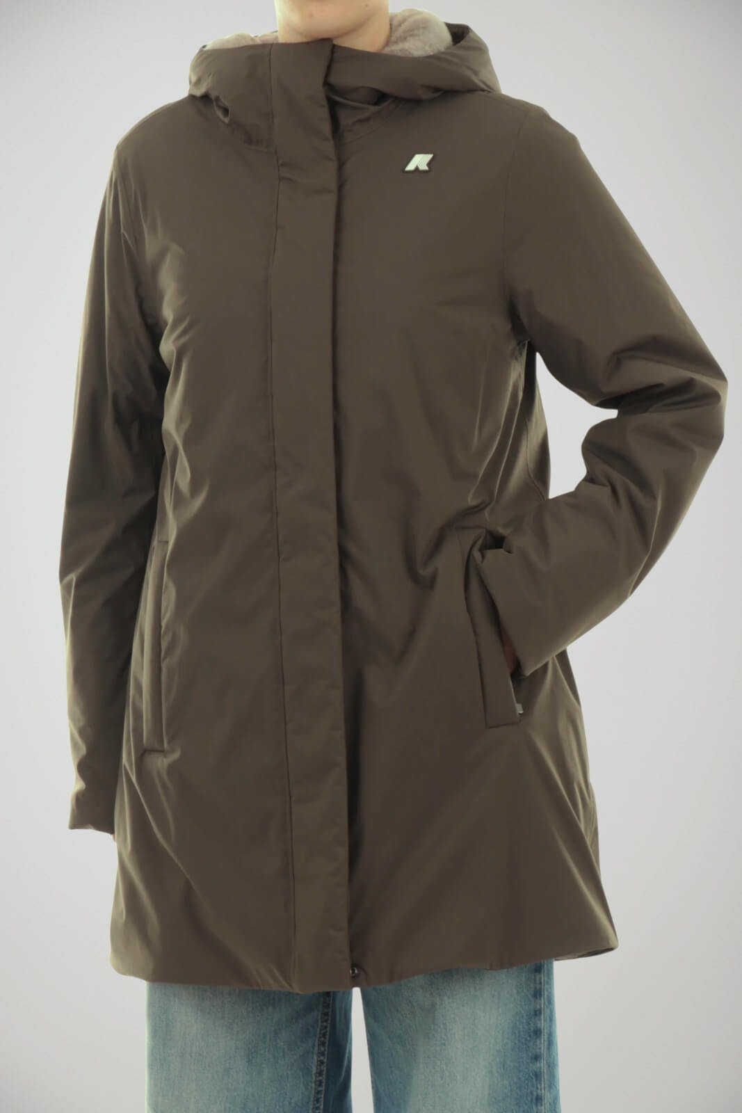 K-Way Giacca Donna Sophie Twill Soft Beaver