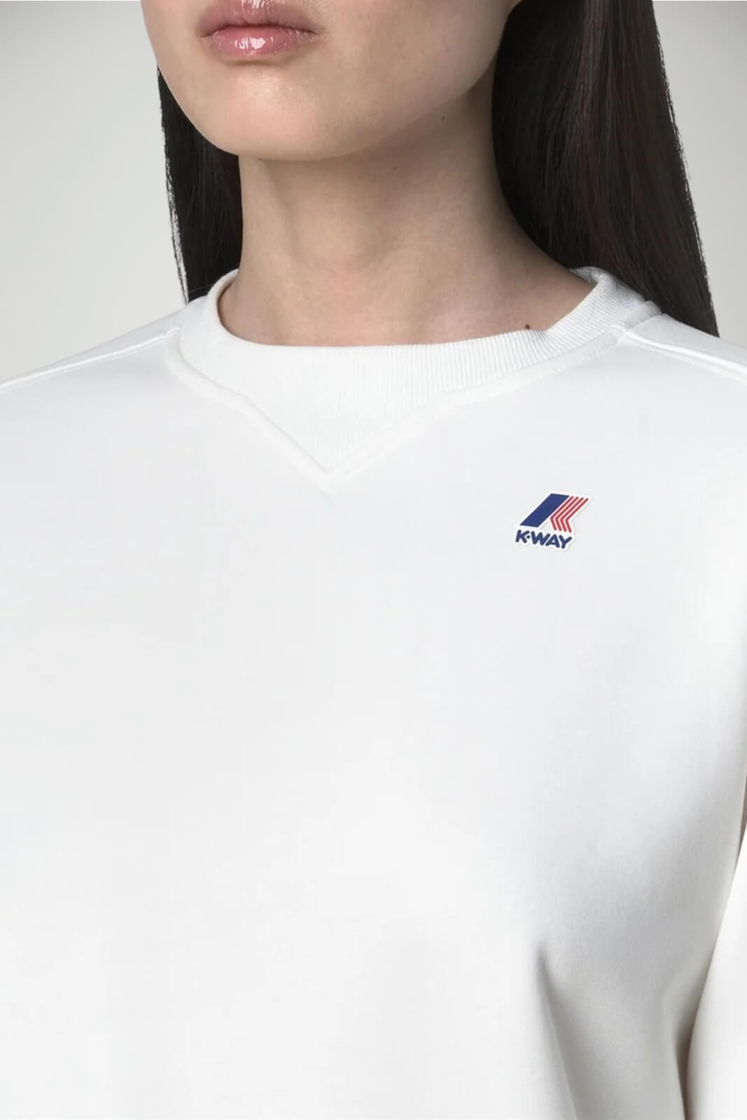 Felpa da donna K-Way Noella a girocollo con logo
