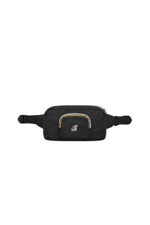 Marsupio K-Way in tessuto idrorepellente con moschettone
